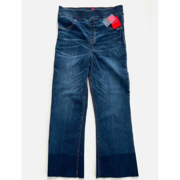 SPANX 20231R Cropped Flare Denim Jeans Medium Wash - Picture 3 of 4